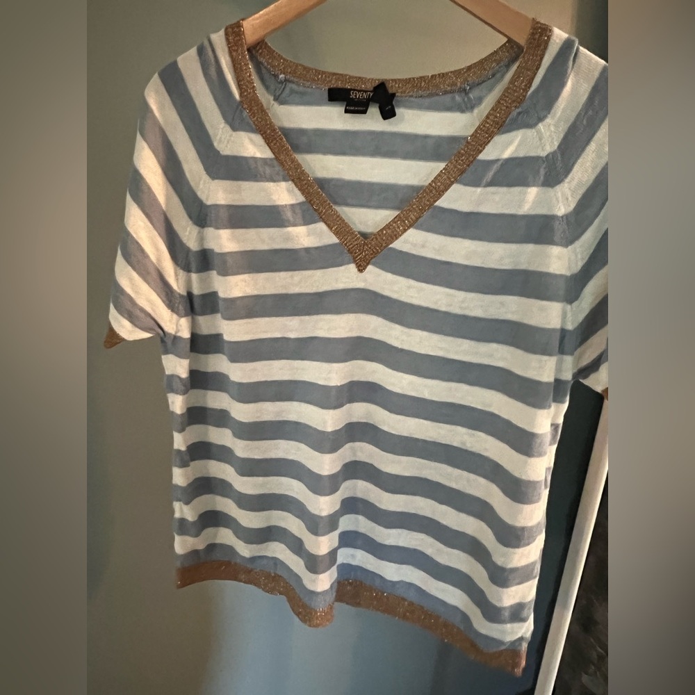 Seventy Striped Knit in Blue and Brown